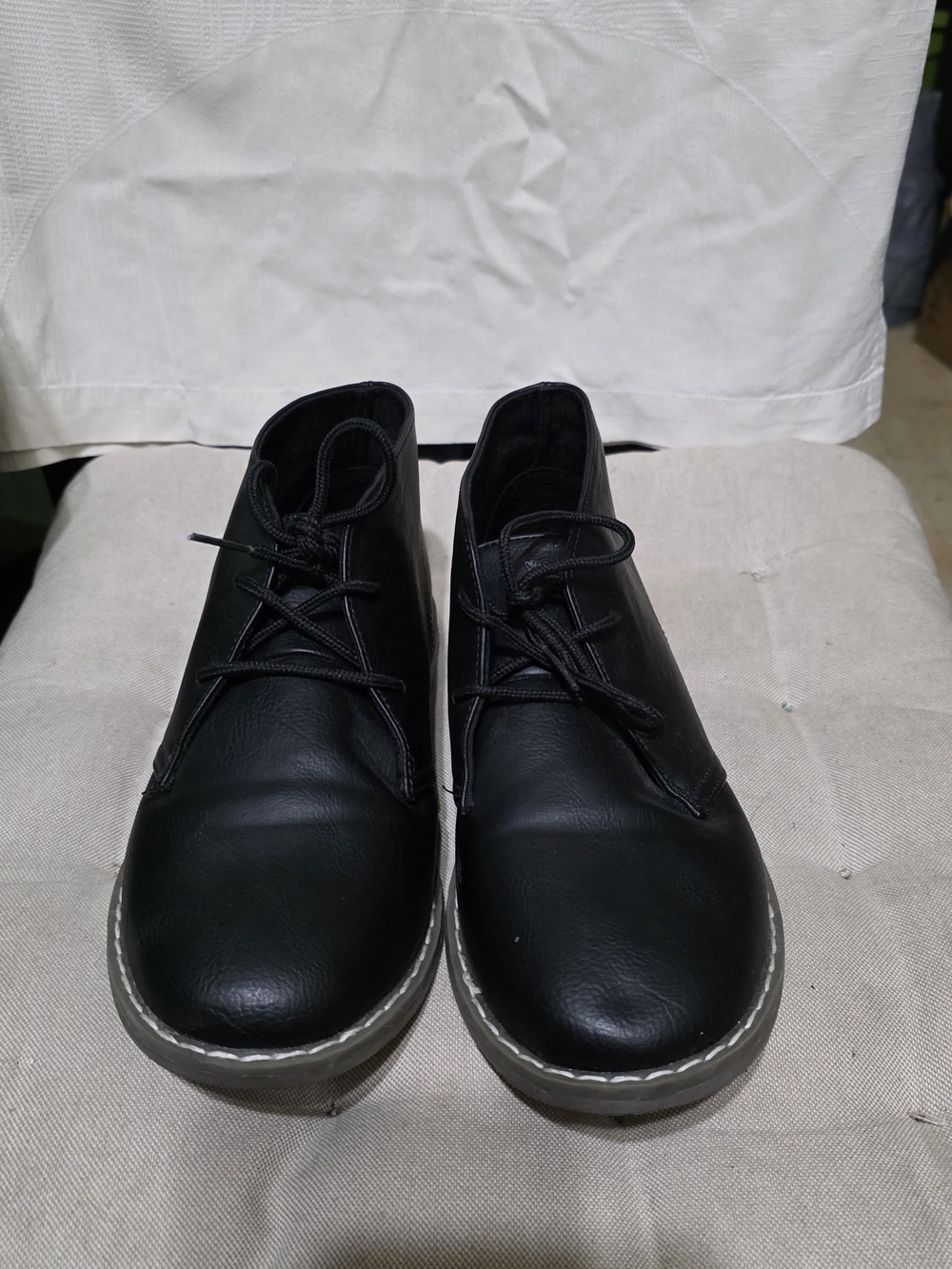 Place Black Kids Lace-Up Desert Boots Used Size 5